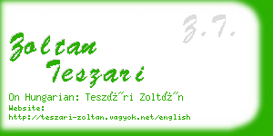 zoltan teszari business card